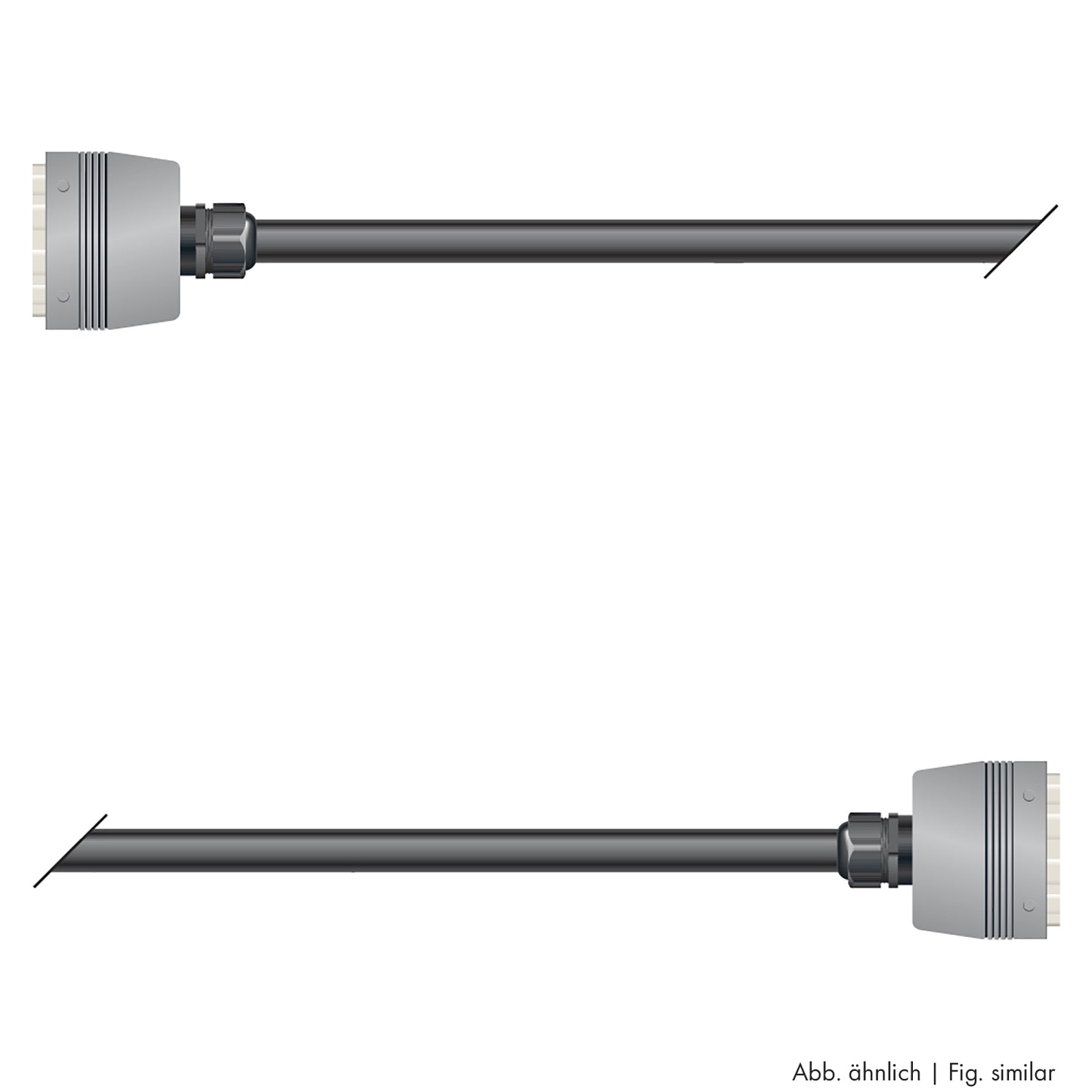 Daugiagyslis kabelis with rectangular MP-connector -> Rectangular MP-connector