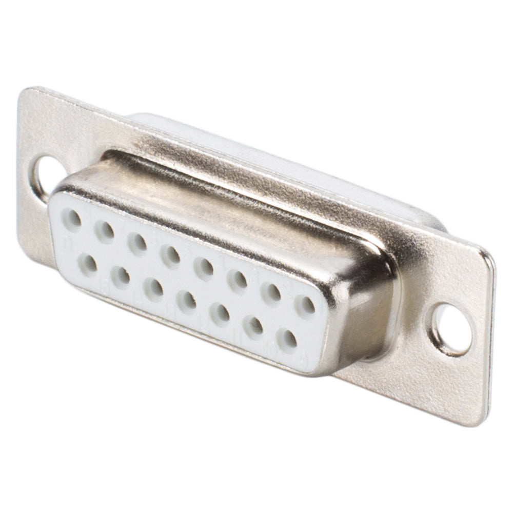 SUB-D (5-channel), 15-pole , metal-, Soldering-lizdas jungtis, tiesi, pilkas