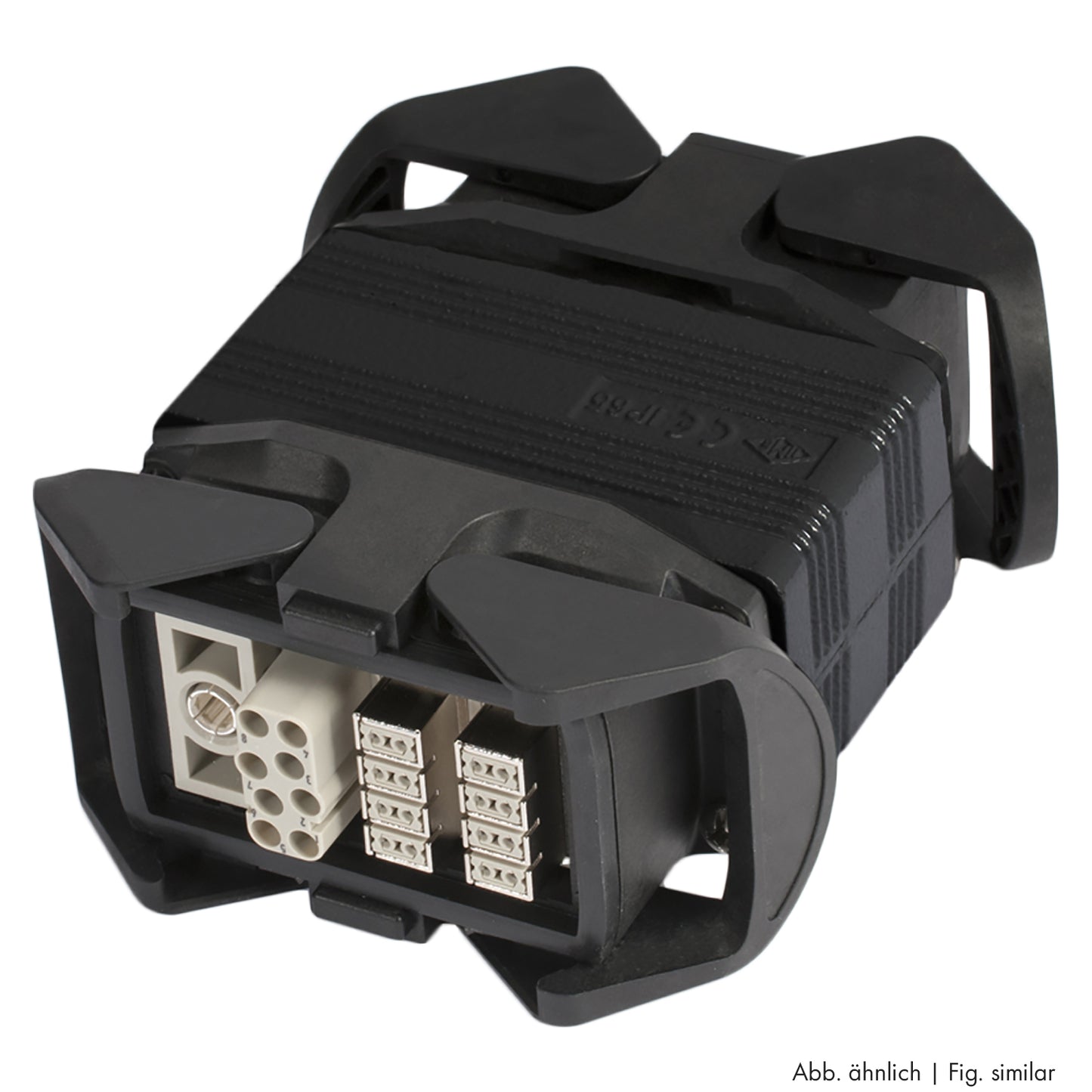 | Multipin kištukas (HAN-ECO w clamps)/Multipin lizdas (HAN-ECO w. clamps) tiesi, juodas