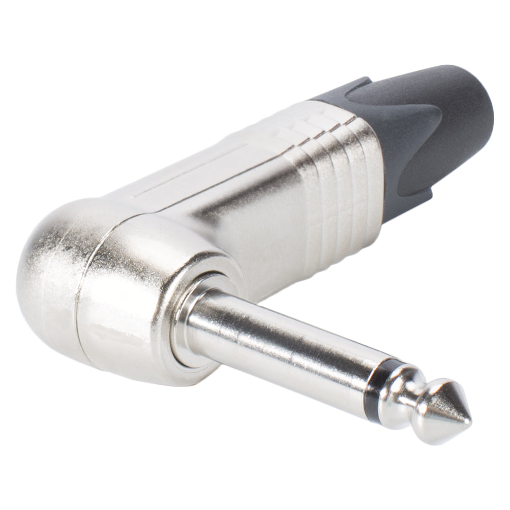NEUTRIK® jack (6,3mm) 2-pole metal-Soldering-kištukas jungtis, nickel plated pin, angled, nickel