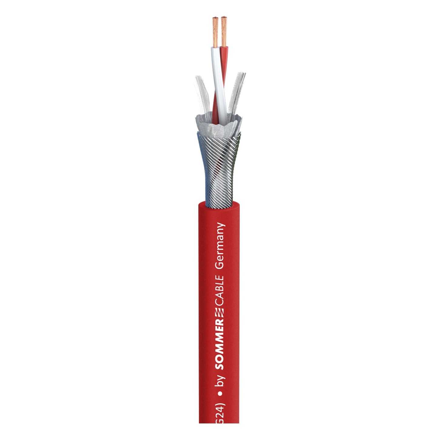 Mikrofono kabelis SC-Source MKII; 2 x 0,25 mm²; PVC Ø 6,50 mm; raudonas - 500 m ritė