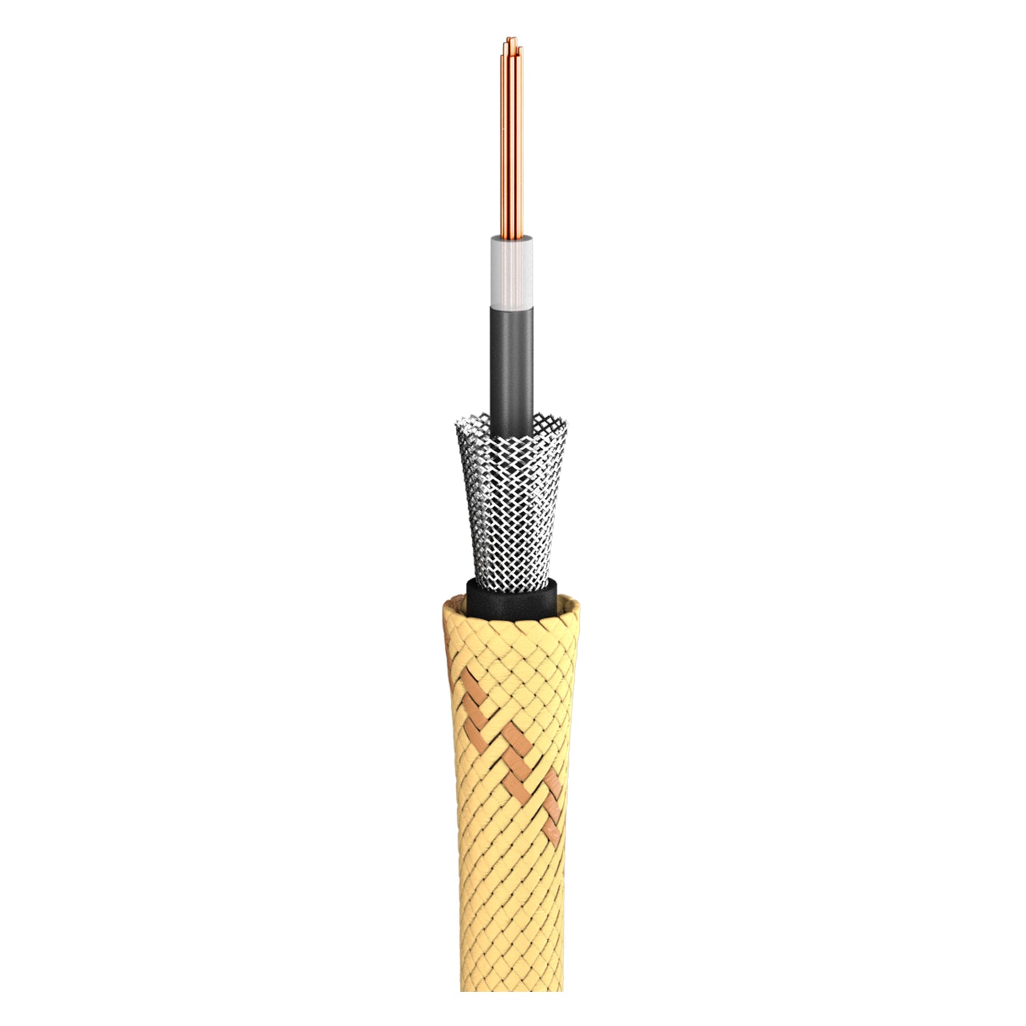 Instrumentinis kabelis SC-Classique; 1 x 0,50 mm²; PVC + fabric Ø 6,50 mm; geltonas - 100 m ritė