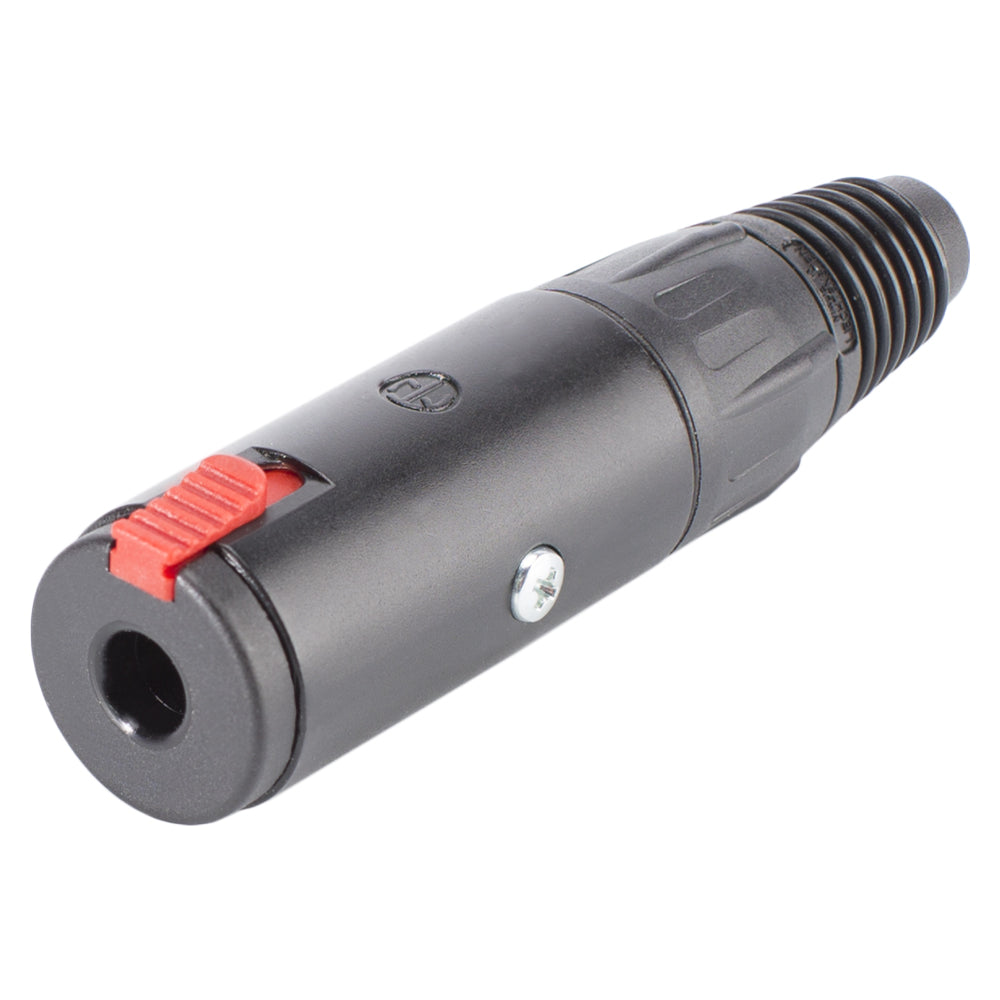 NEUTRIK® jack (6,3mm), 3-pole , metal-, Soldering-lizdas jungtis, sidabrinis plated contact(s), tiesi, juodas