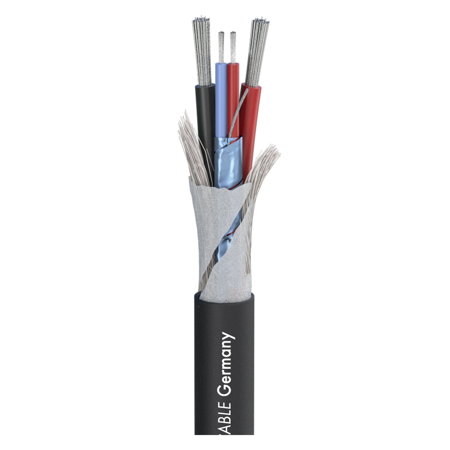 SC-Kolorith MINI; audio: 1 x 2 x 0,25 mm²; power: 2 x 1,00 mm²; PVC Ø 6,50 mm; juodas - 500 m ritė