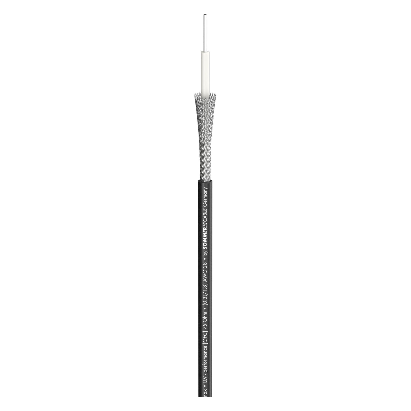 Vaizdo kabelis SC-Monomax; 1 x 0,32; Antistatic-PVC Ø 2,70 mm; juodas - 1000 m ritė