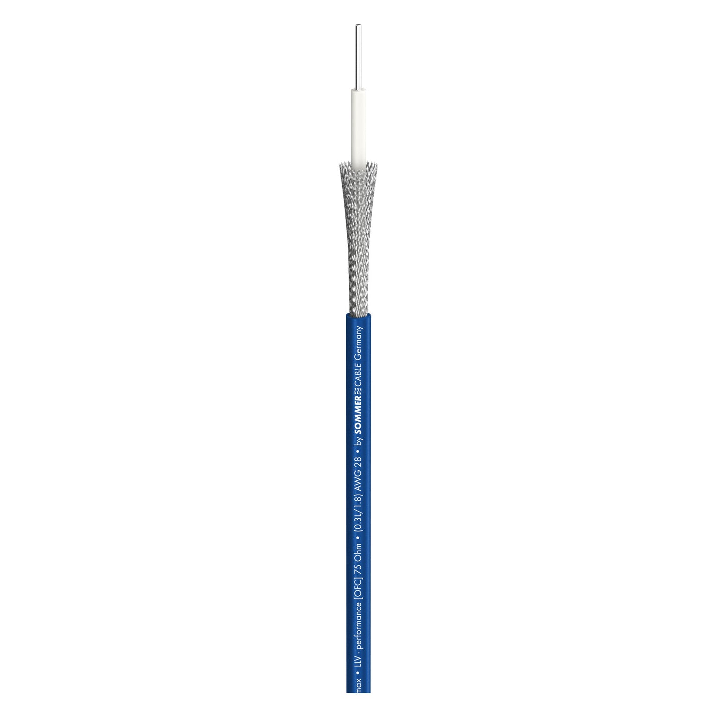 Vaizdo kabelis SC-Monomax; 1 x 0,32; Antistatic-PVC Ø 2,70 mm; mėlynas - 500 m ritė