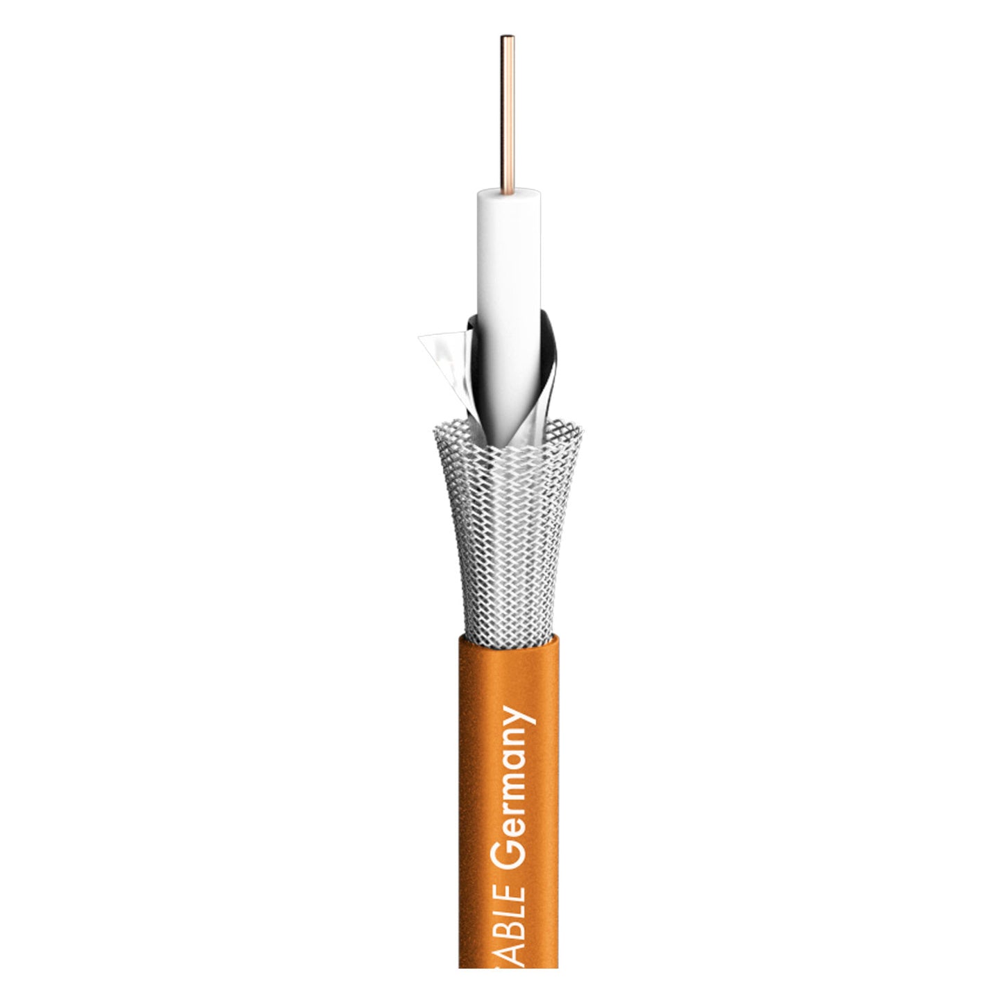 SDI kabelis 12G SC-Slimline; 1 x 0,60; PVC Ø 4,20 mm; oranžinis - 500 m ritė