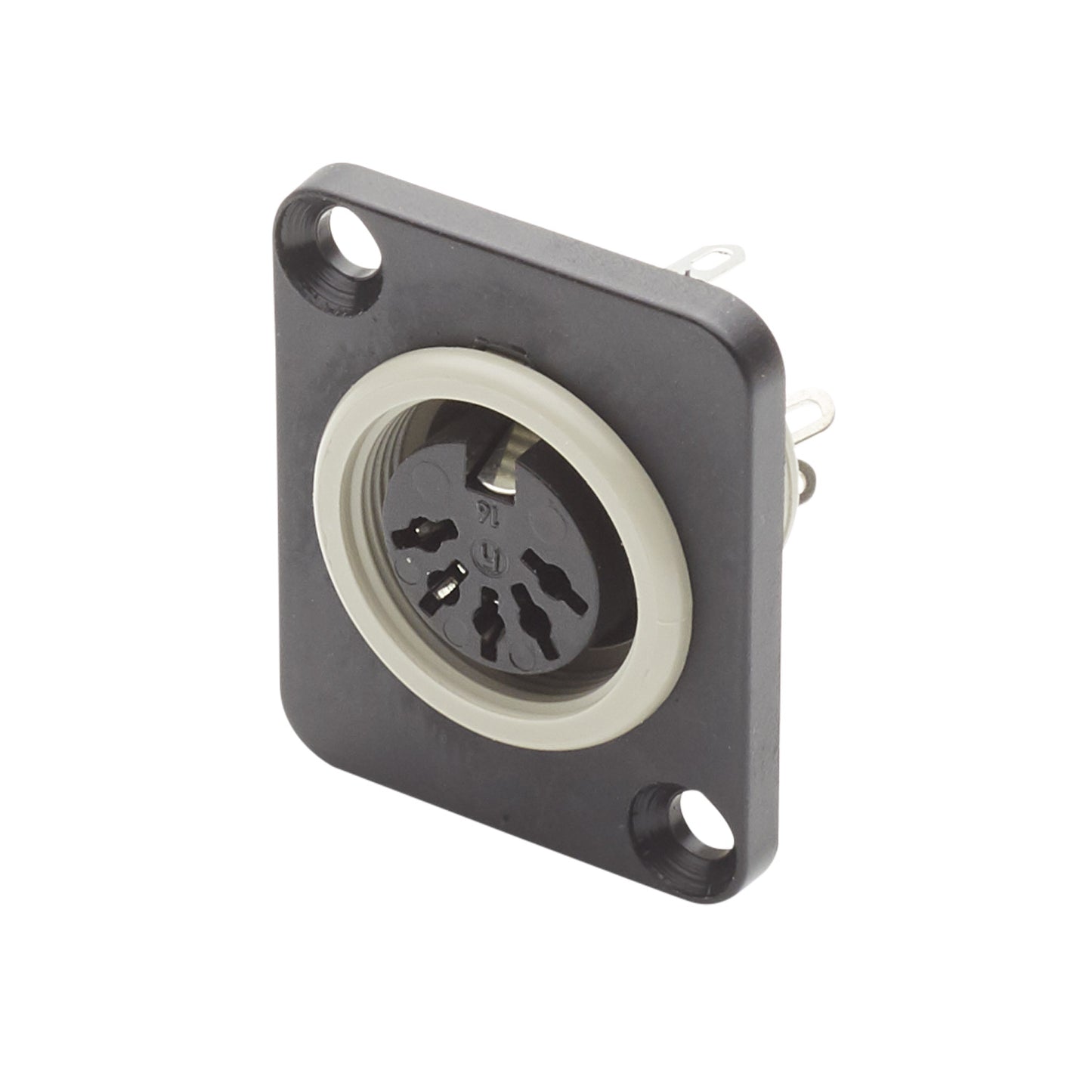 HICON MIDI-installation socket, D-flange desgin, solder version, MIDI-installation socket, 5-pole