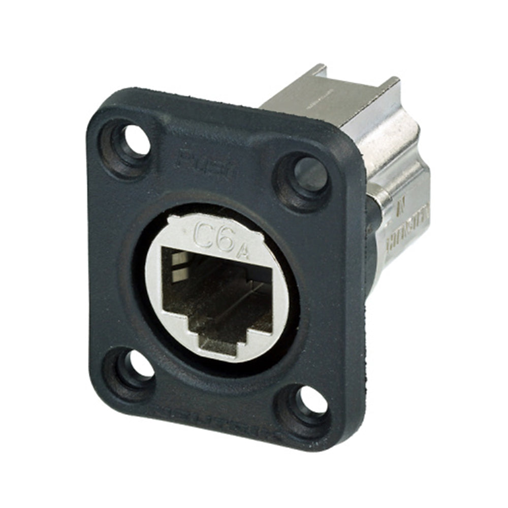 NEUTRIK® RJ45 CAT.6A IDC IP65, 8-pole , metal-, IDC-lizdas jungtis, Type D, juodas