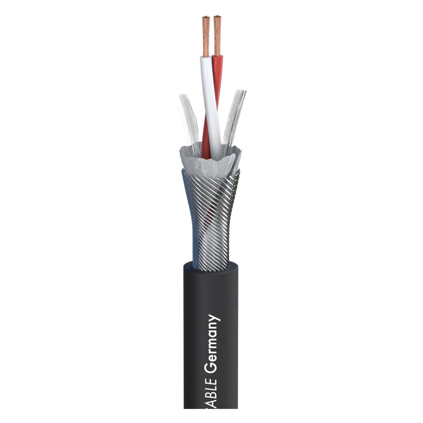 Mikrofono kabelis SC-Primus; 2 x 0,50 mm²; PVC Ø 6,70 mm; juodas - 100 m ritė