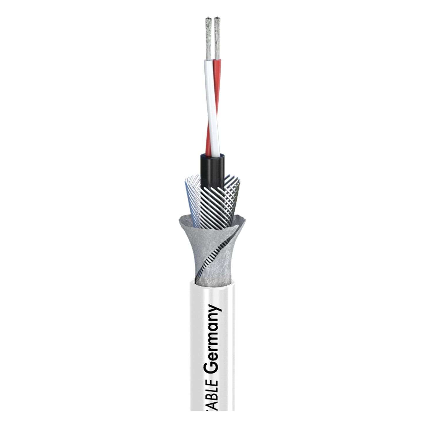 Mikrofono kabelis SC-AQUA MARINEX MIKRO; 2 x 0,14 mm²; baltas