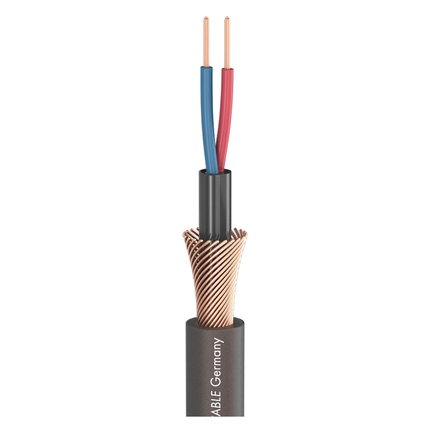 Mikrofono kabelis SC-CLUB juodas ZILK; 2 x 0,25 mm²; S-PVC Ø 7,30 mm; juodas - 500 m ritė