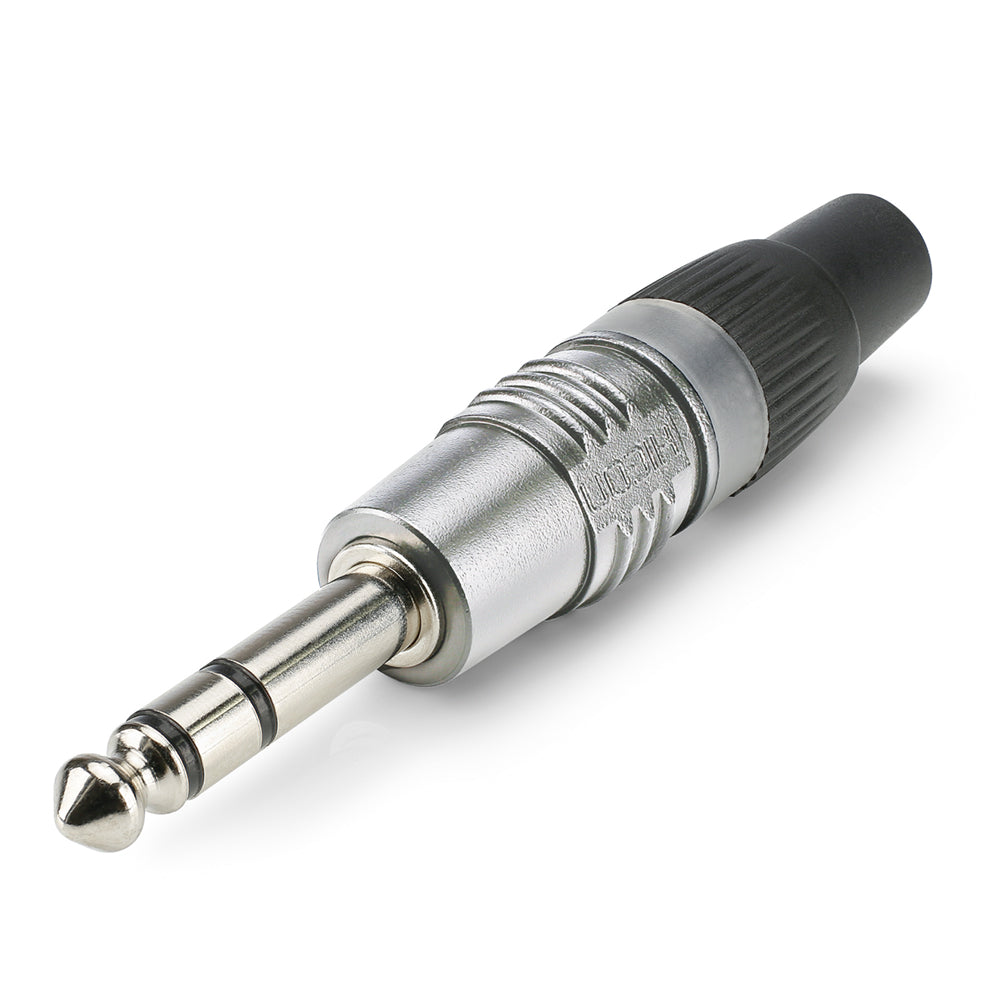 HICON jack (6,3mm) 3-pole Cap: plastic-kištukas jungtis, tiesi, nickel