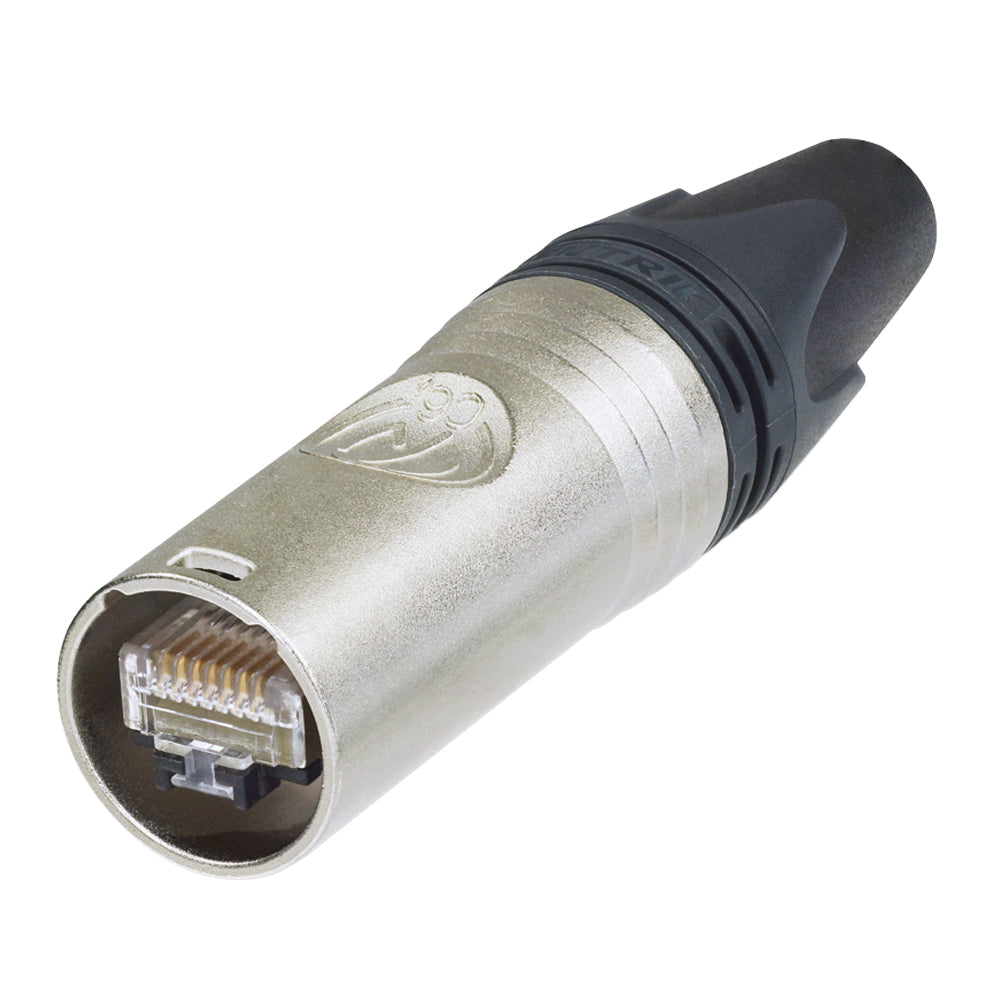 NEUTRIK® RJ45 etherCON® CAT.6a, 8-pole , metal-, Clamp technic-kištukas jungtis, tiesi, nickel