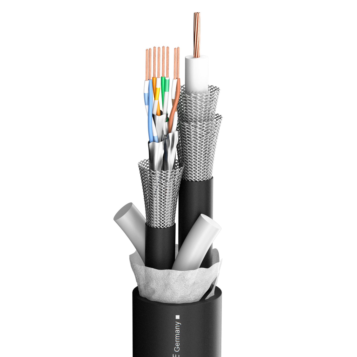 SDI kabelis TRANSIT MC 1001 HD; 1 x 1,06/4,80; S-PVC flame-retardant Ø 19,50 mm; juodas - 400 m ritė