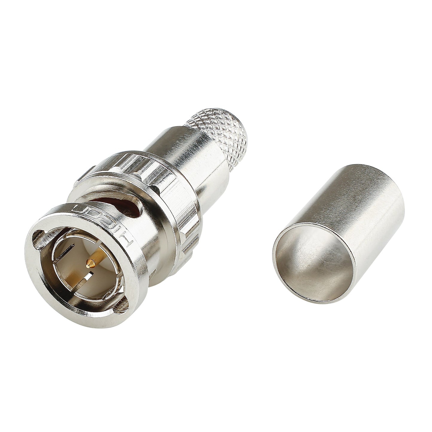 HICON BNC crimp-kištukas jungtis, tiesi, nickel