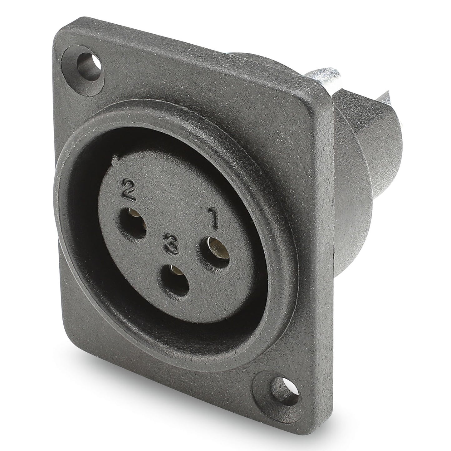 HICON XLR, Waterproof and dustproof to IP54 while connected , 3-pole , Polyamide-lizdas jungtis, gold plated contact(s), tiesi, juodas