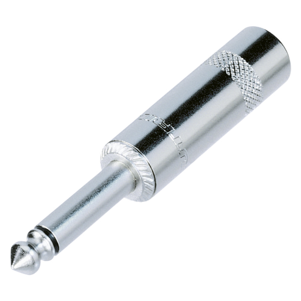 REAN jack (6,3mm), 2-pole , metal-, Soldering-kištukas jungtis, nickel plated contact(s), tiesi, nickel