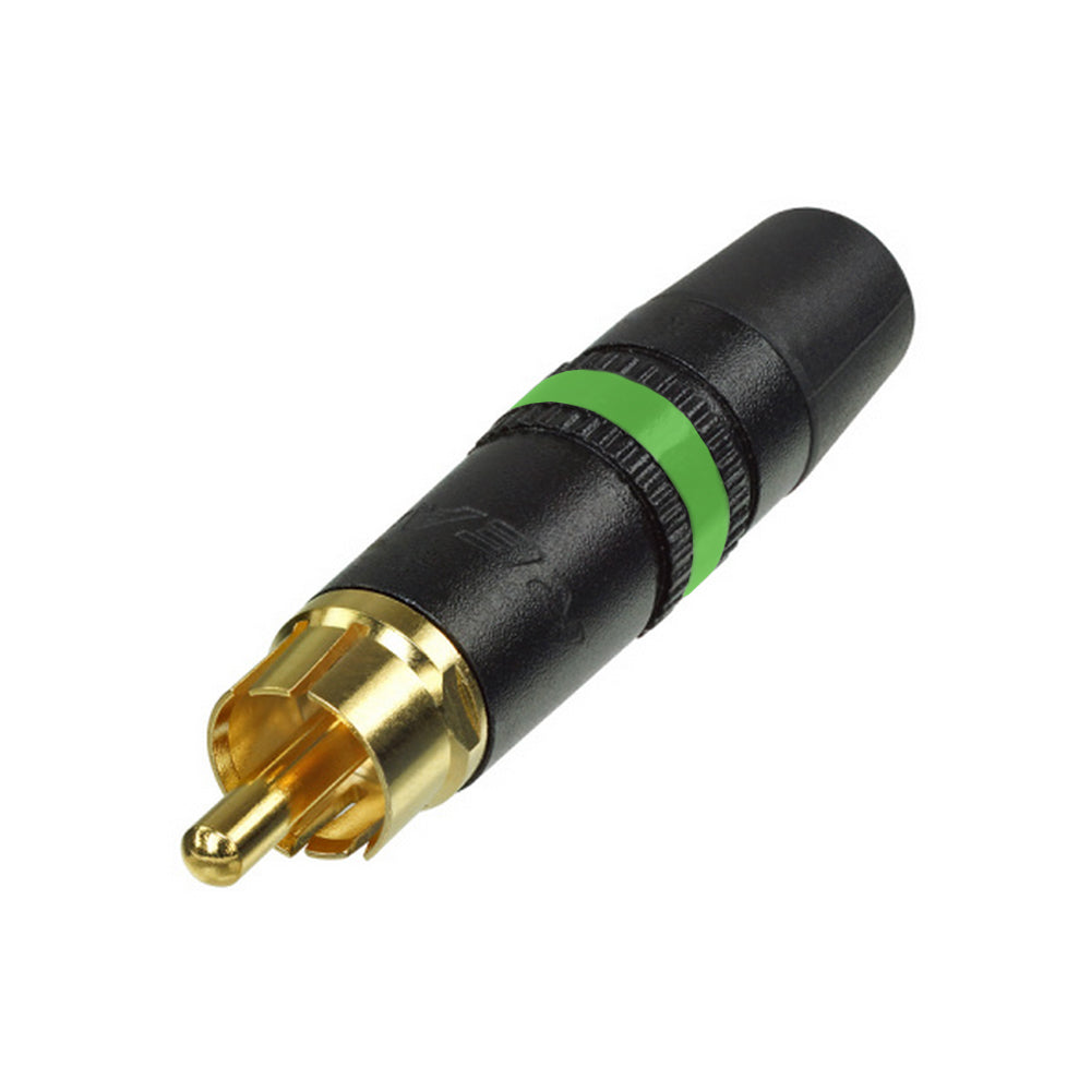 REAN RCA, 2-pole , plastic-, Soldering-kištukas jungtis, gold plated contact(s), tiesi, juodas