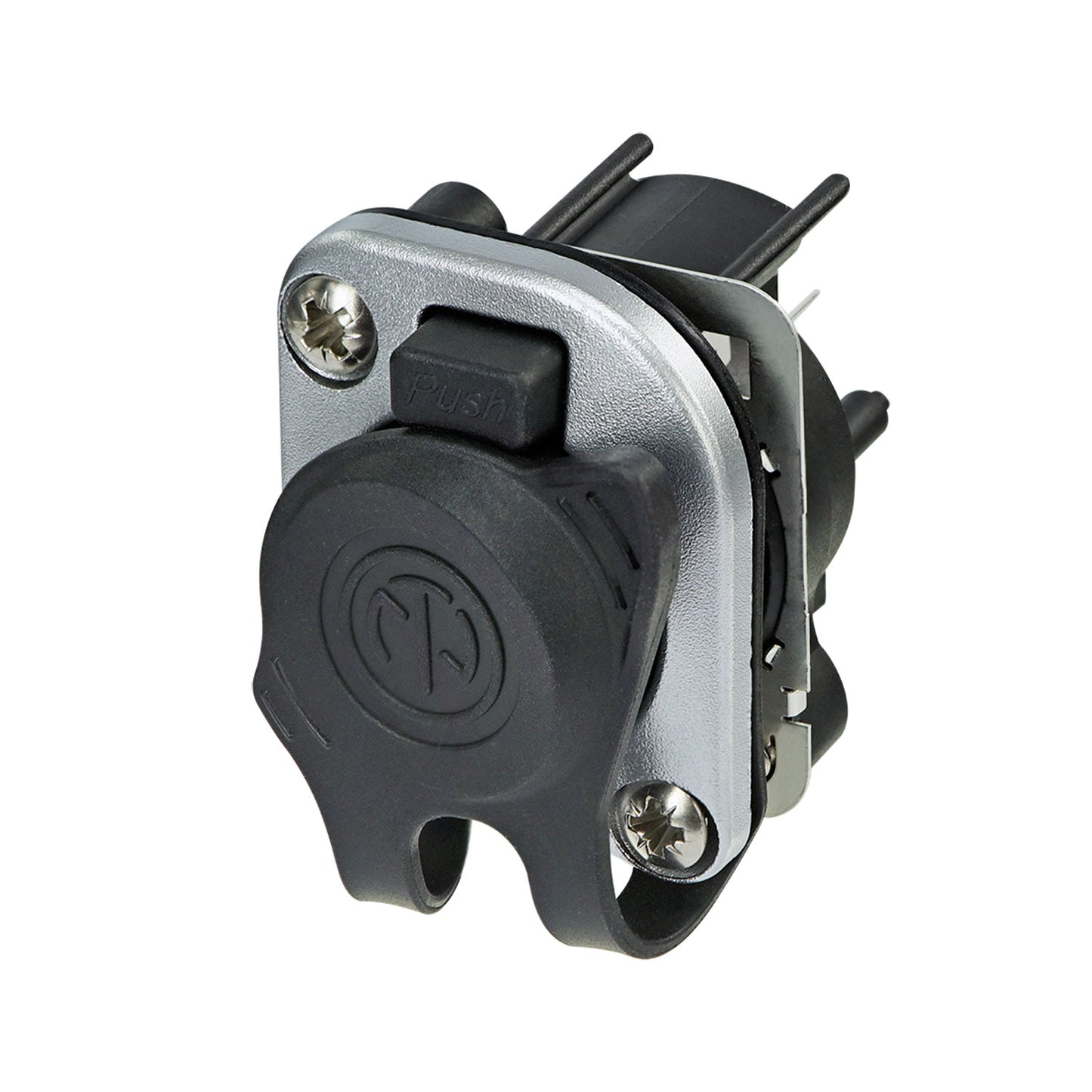 NEUTRIK® RJ45 CAT.5e, UL50E , 8-pole , metal-, Print connection vertical-lizdas jungtis, gold plated contact(s), Type D, nickel