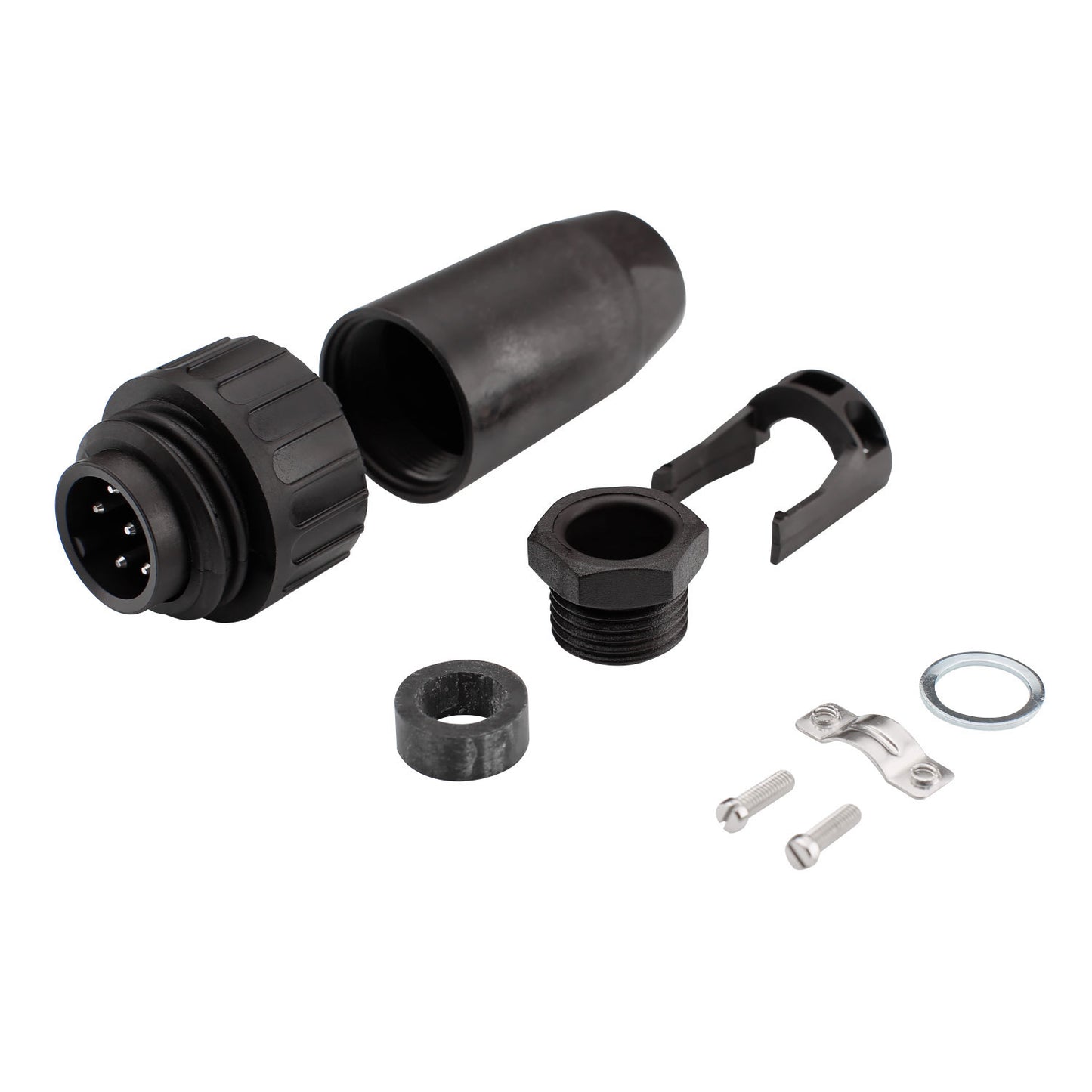Amphenol C16-1, 6+PE round kabelio kištukas, tiesi, 1 pc