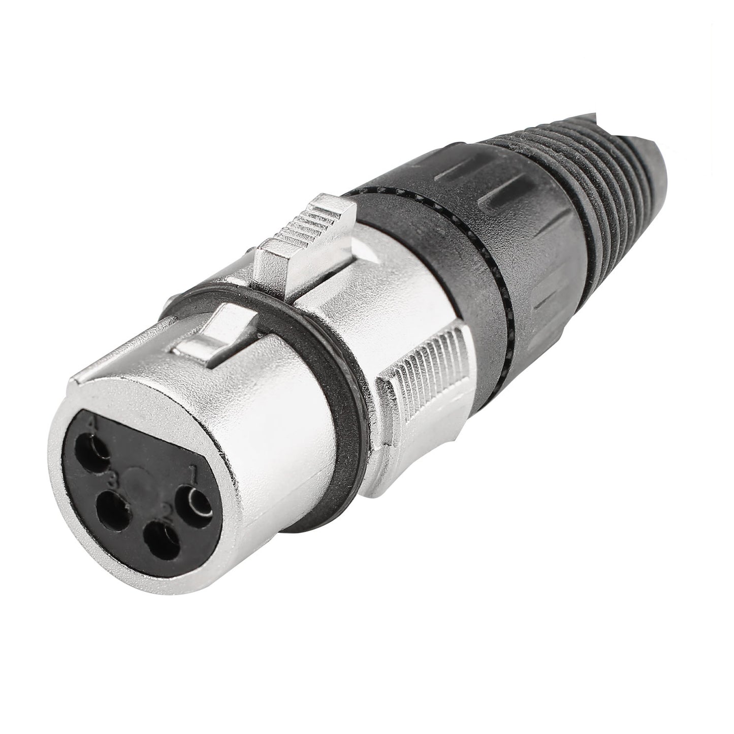 XLR, 4-pole , metal-, Soldering-lizdas jungtis, tiesi