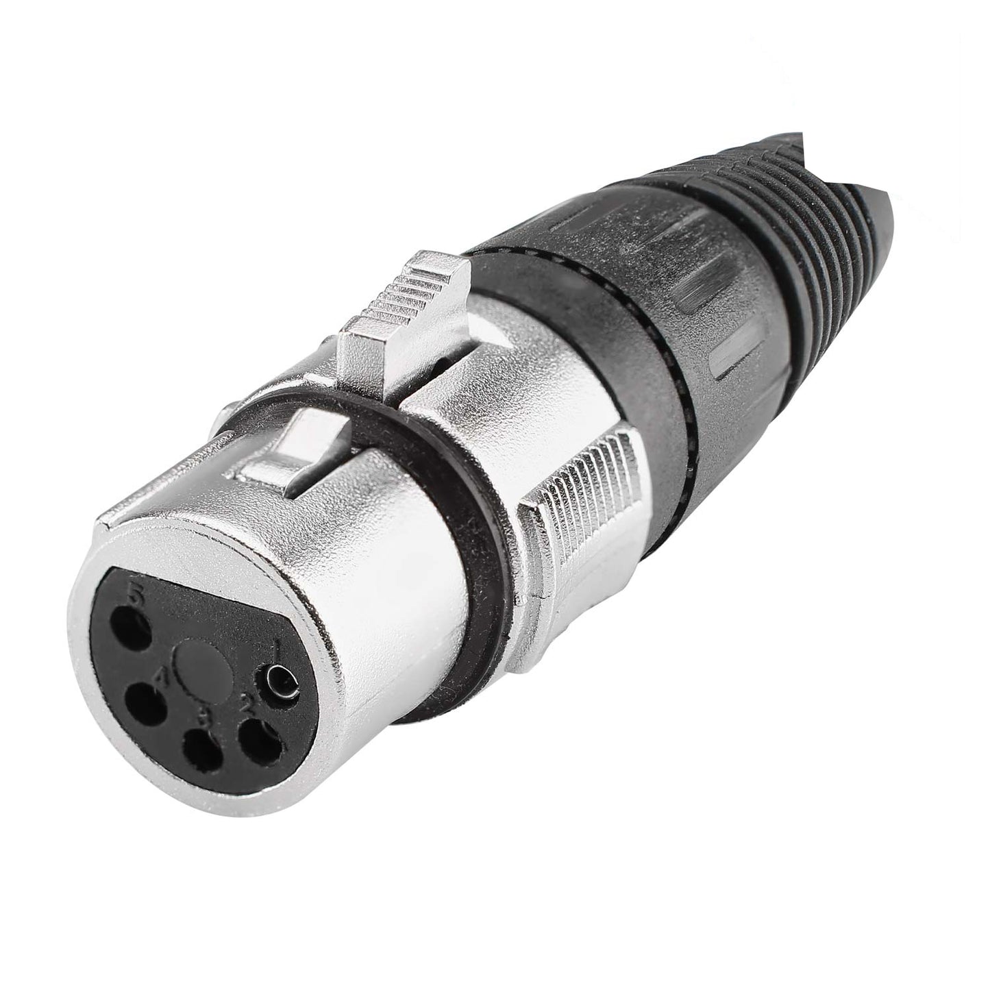 XLR, 5-pol , metal-, Soldering-lizdas jungtis, tiesi