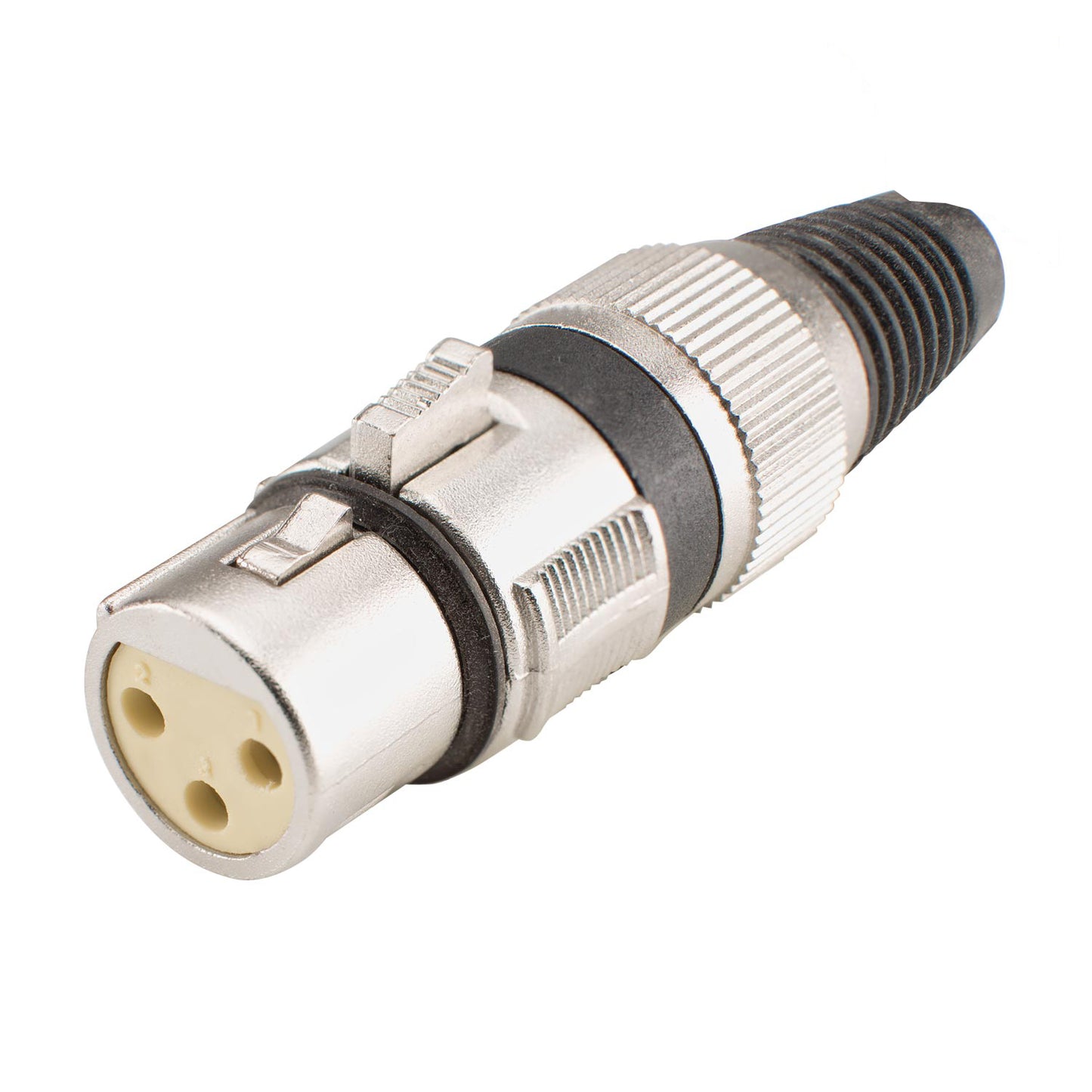 XLR, 3-pole , metal-, Soldering-lizdas jungtis, tiesi