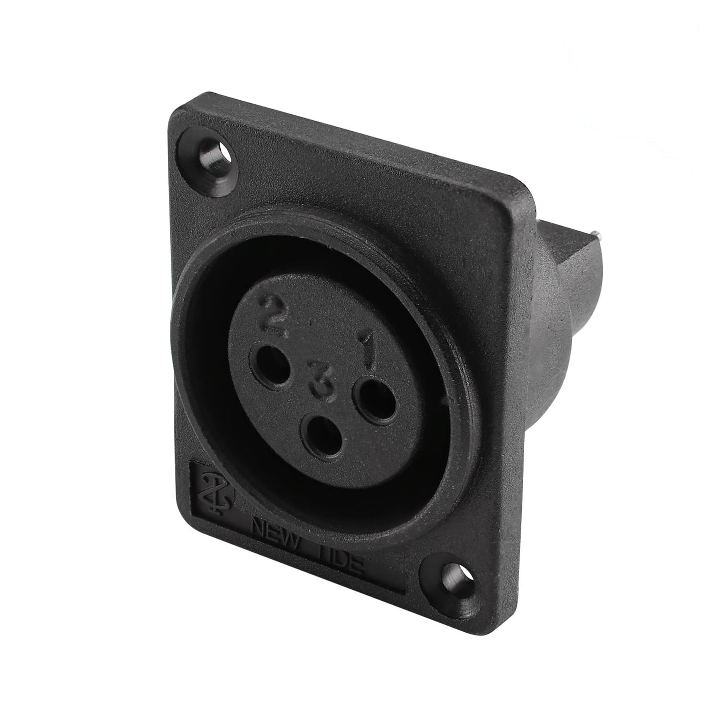XLR, 3-pole , metal-, Soldering-lizdas jungtis, tiesi