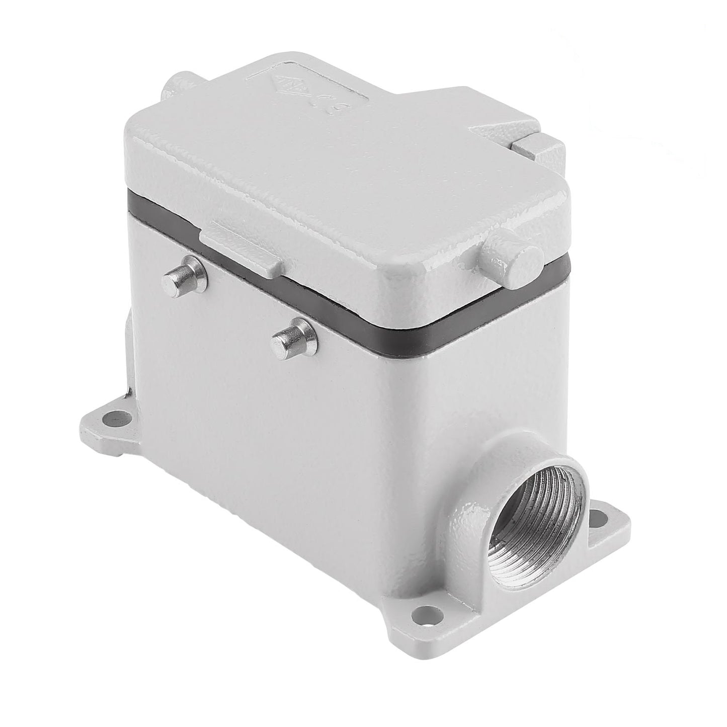 ILME rectangular MP 10, metal-, Surface-mounted housing high, 4 bolts su dangteliu, pilkas
