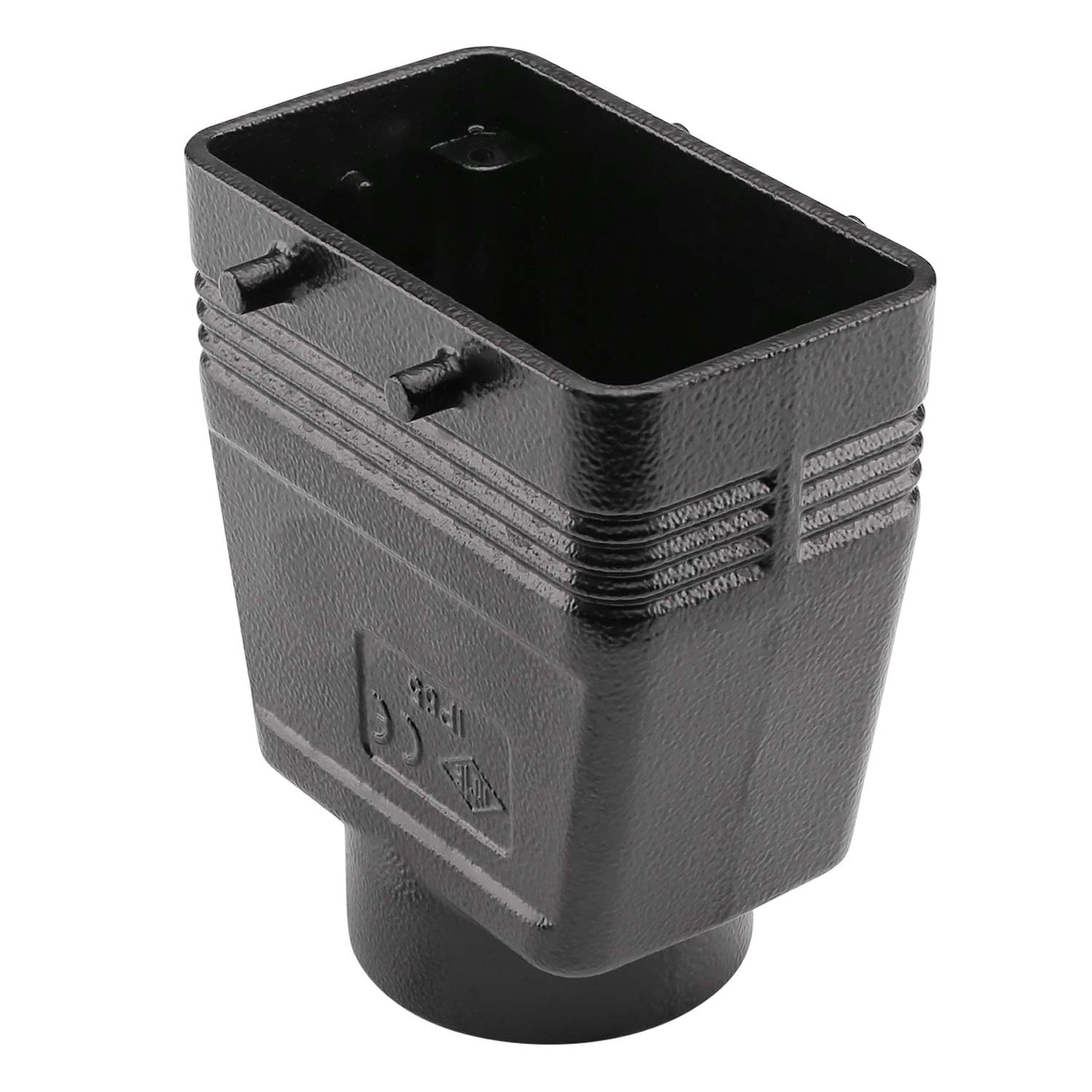 ILME rectangular MP 10, metal-, Sleeve housing, 4 bolts, juodas