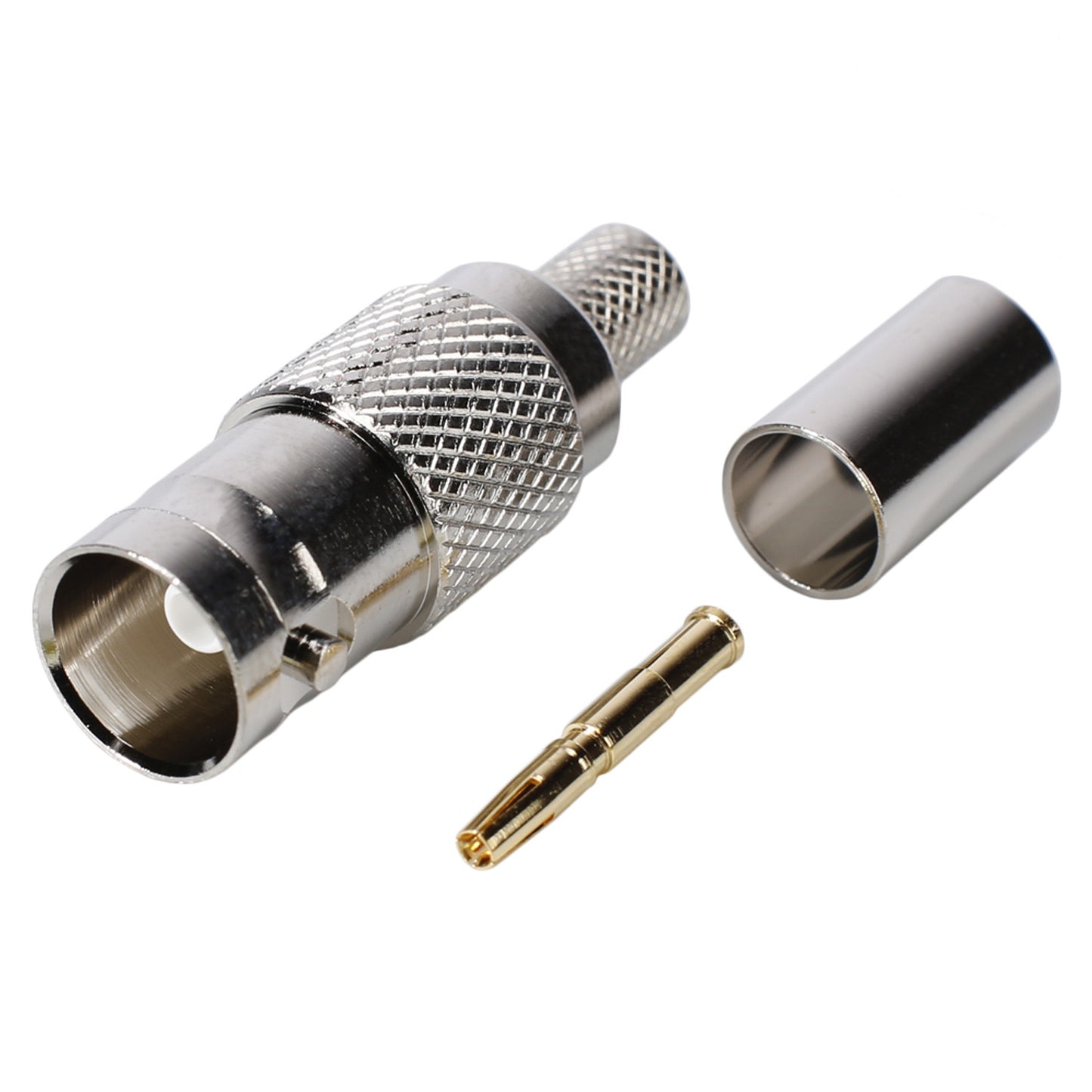 HICON BNC crimp-lizdas jungtis, tiesi, nickel
