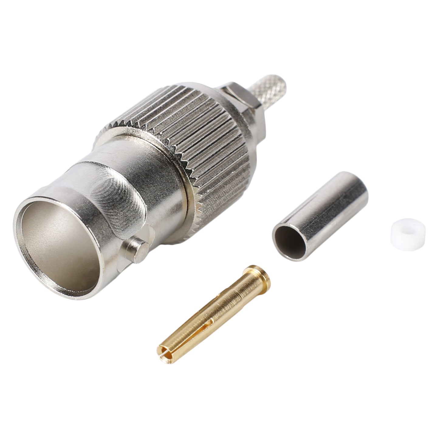 Telegärtner BNC crimp-lizdas jungtis, tiesi, nickel