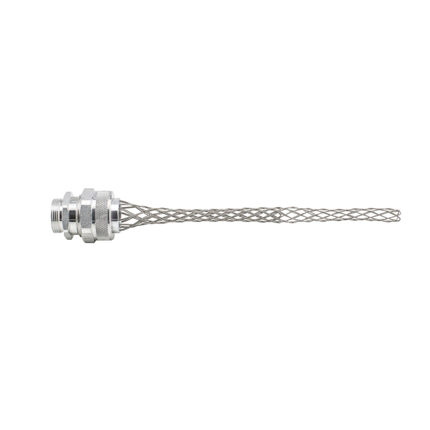 Strain relief, PG21 screw connection for PG Thread, metal, pilkas, Sleeve support, steel netting mesh