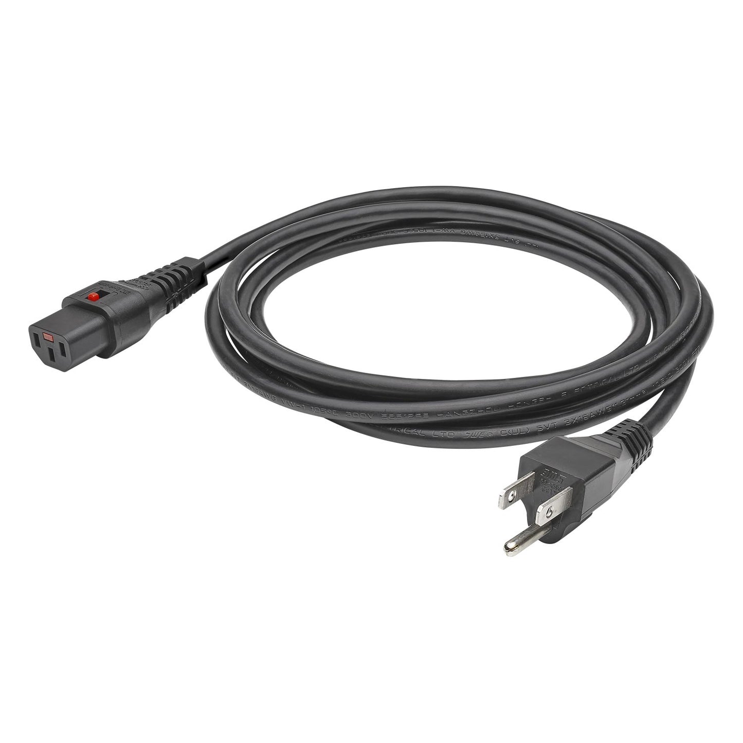 Power supply IEC cable, 3 x 1,00 mm² | IEC cable socket / USA Plug NEMA 5-15P