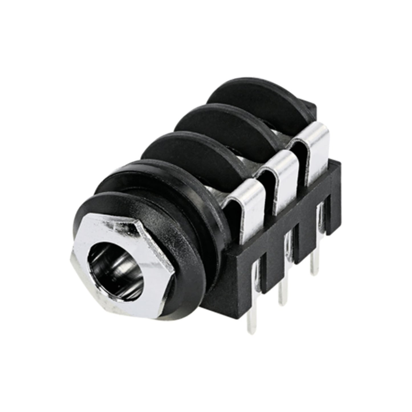 NEUTRIK® jack (6,3mm), 3-pole , plastic-, Soldering-lizdas jungtis, tin-coated contact(s), tiesi, juodas
