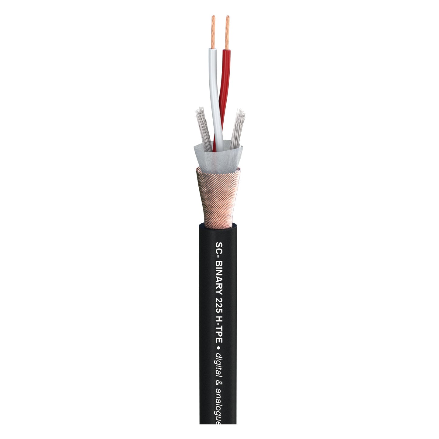 DMX SC-BINARY 225; 2 x 0,25 mm²; Soft-H-TPE Ø 6,70 mm; juodas