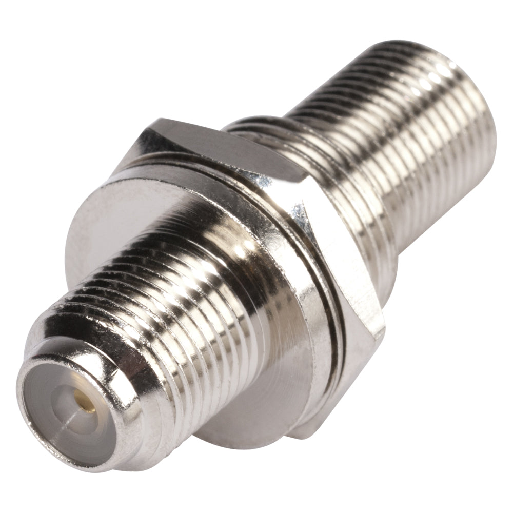 HICON F-plug, 2-pole , metal-, Patch-lizdas jungtis, nickel plated contact(s), thread 1/2", nickel
