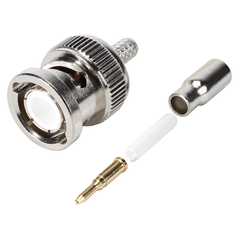 HICON BNC crimp-kištukas jungtis, tiesi, nickel