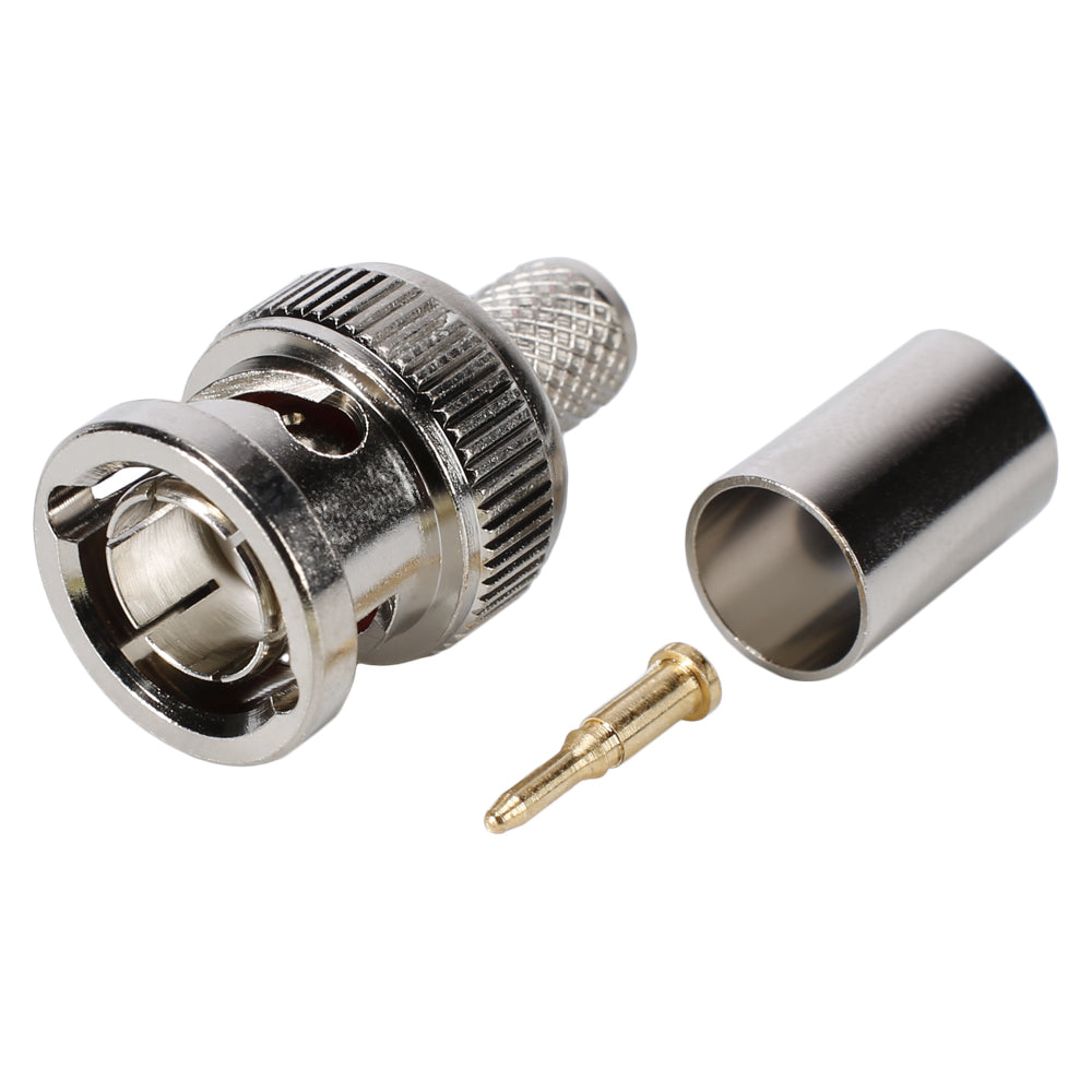 HICON BNC crimp-kištukas jungtis, tiesi, nickel