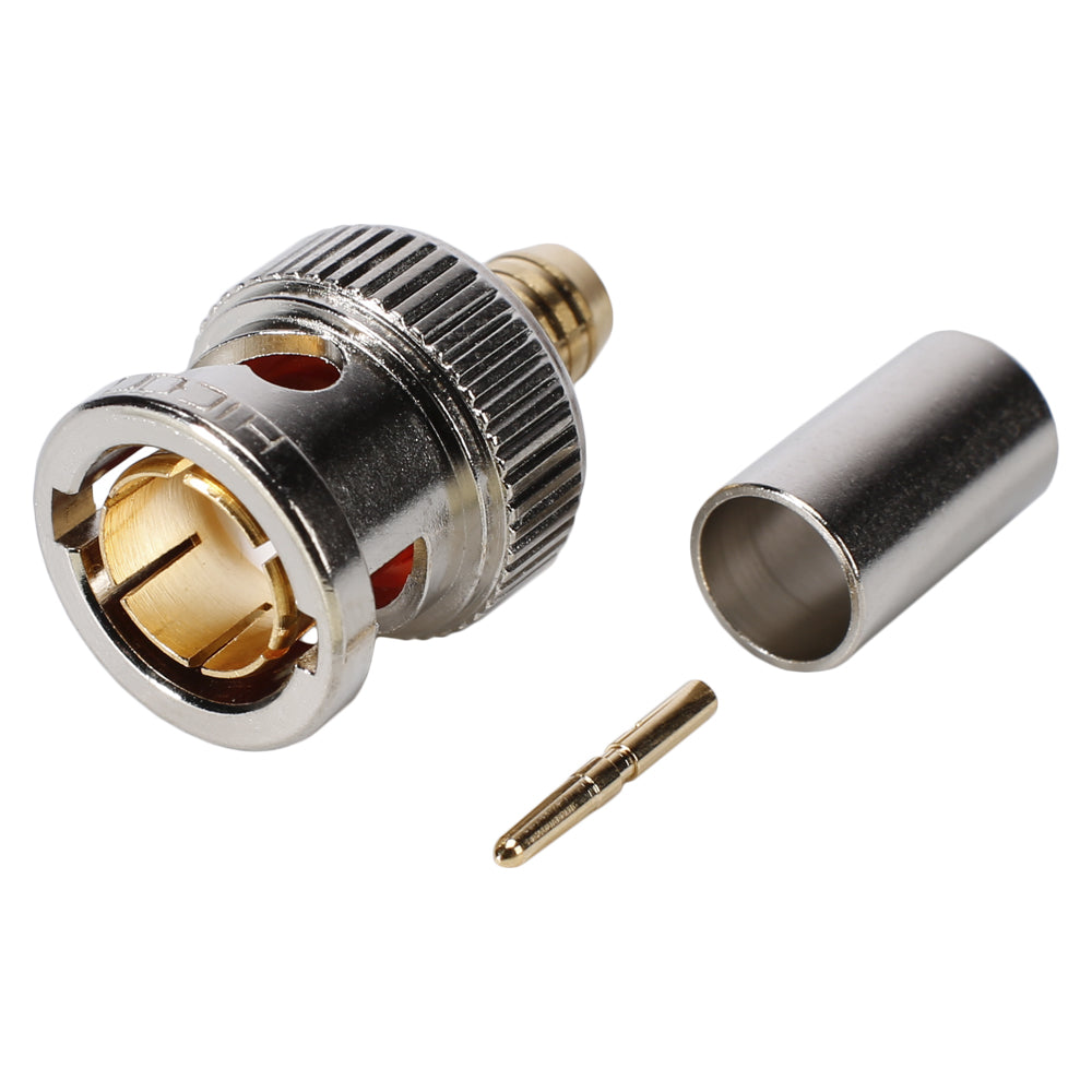 HICON BNC 3G-SDI crimp-kištukas jungtis, tiesi, nickel