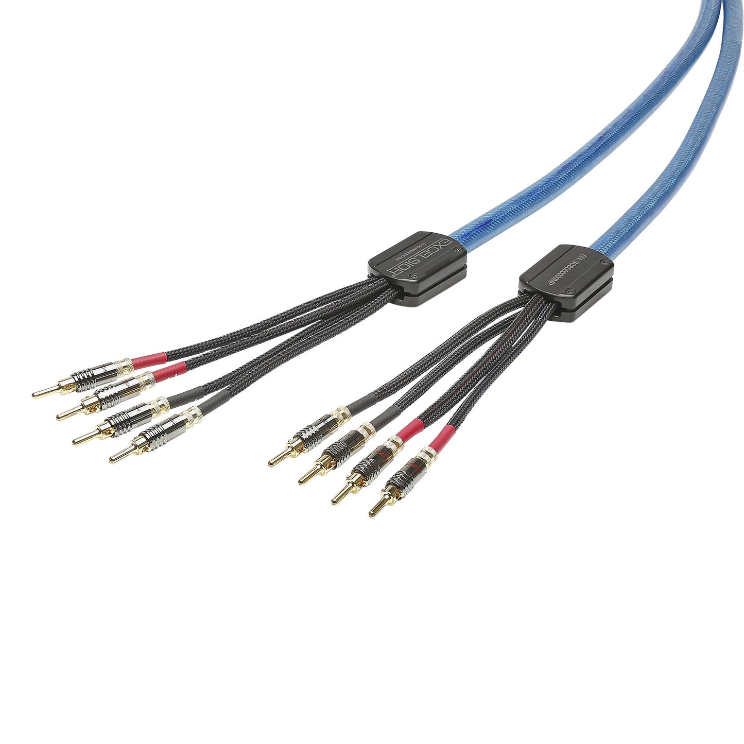 2 x speaker cable SC-Quadra mėlynas, 4 x 4,00 mm² | Banana connector / Banana connector, HICON