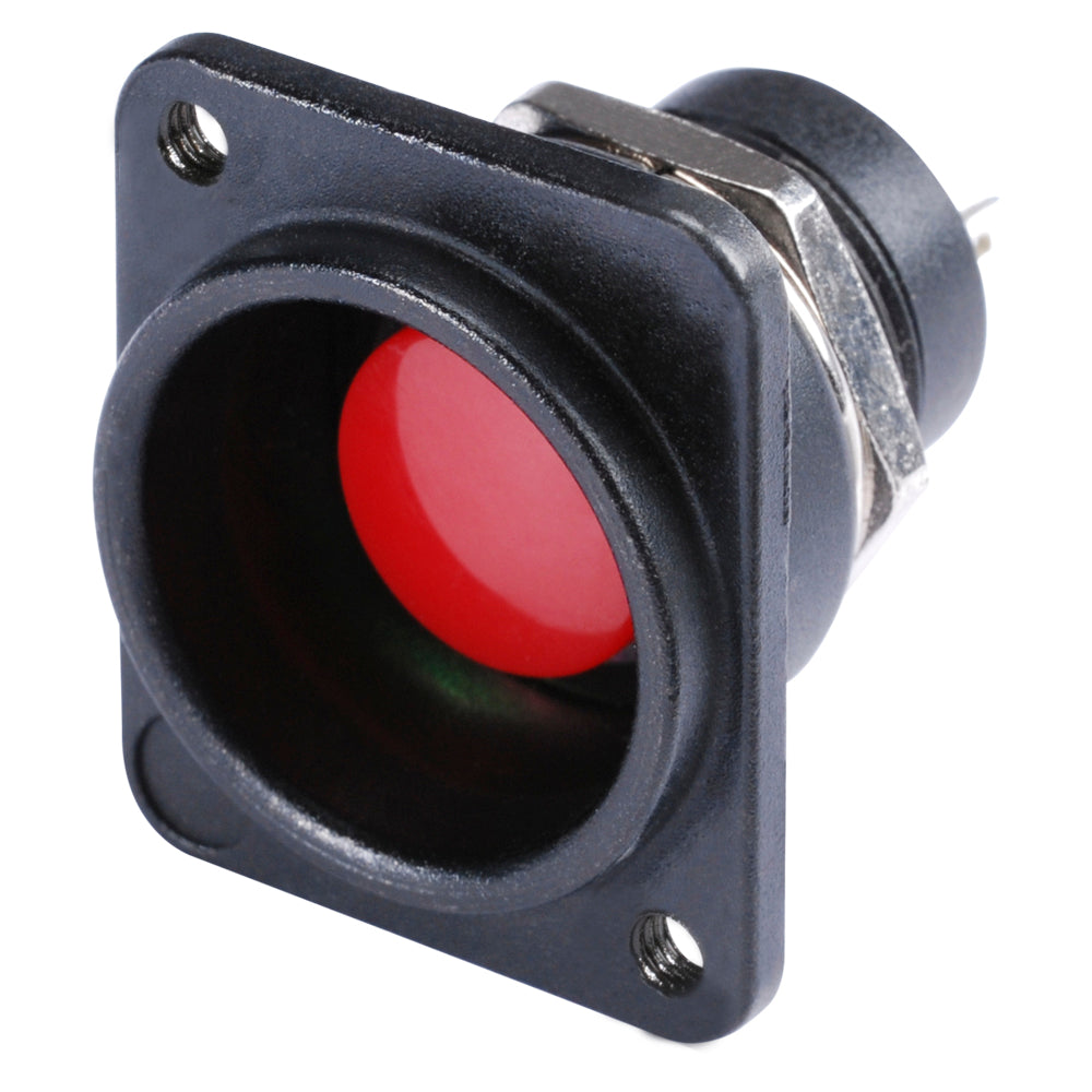 HICON Push-button raudonas 1-pole, D-size for SYS-series