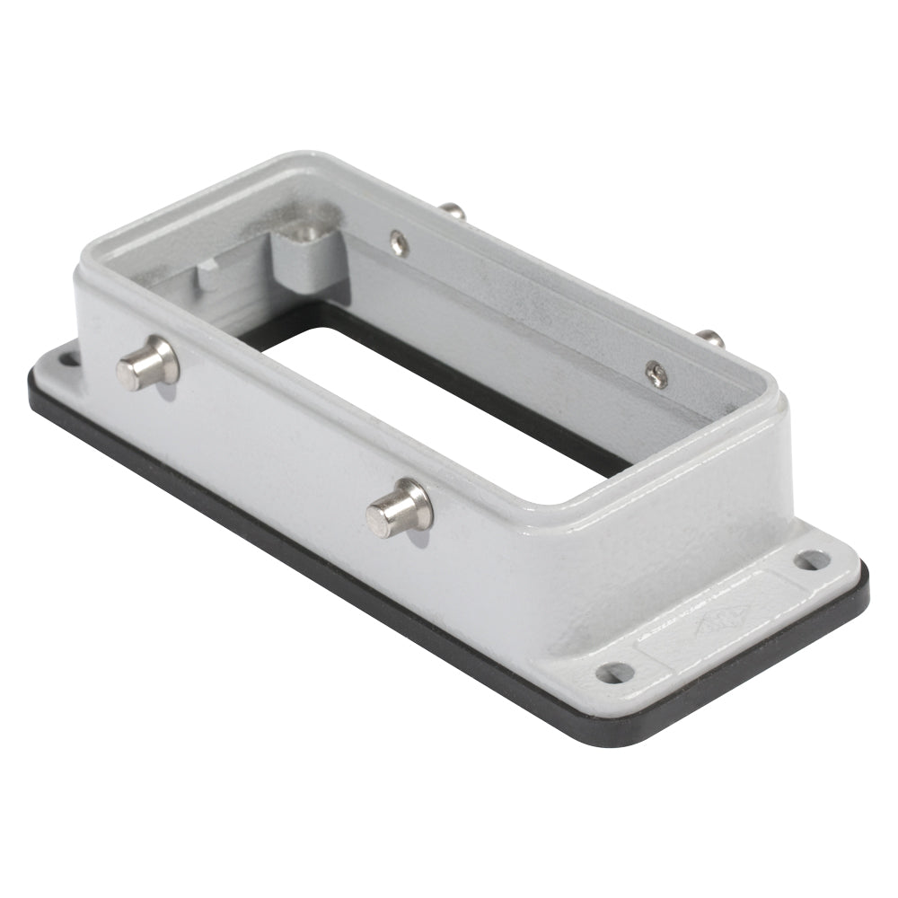 ILME rectangle MP 24, metal-, Add-on housing, flat, 4 bolts, pilkas