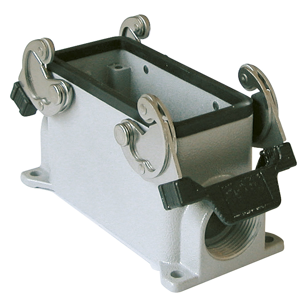 ILME rectangle MP 16, metal-, Add-on housing, flat, 2 clamps, pilkas