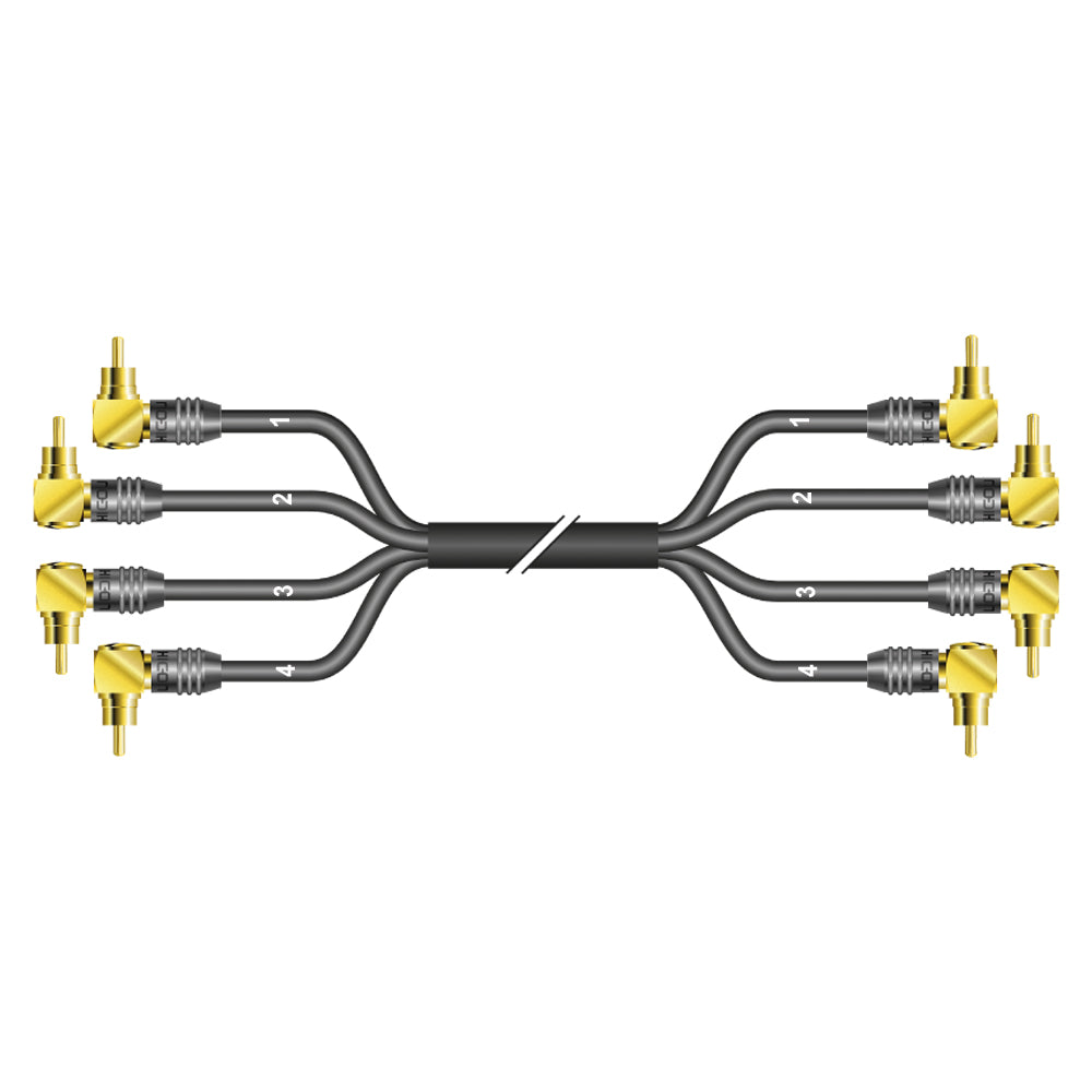 Rca patch cable, unbalanced SC-Quantum Highflex, 4 x 0,14 mm² | RCA / RCA, HICON