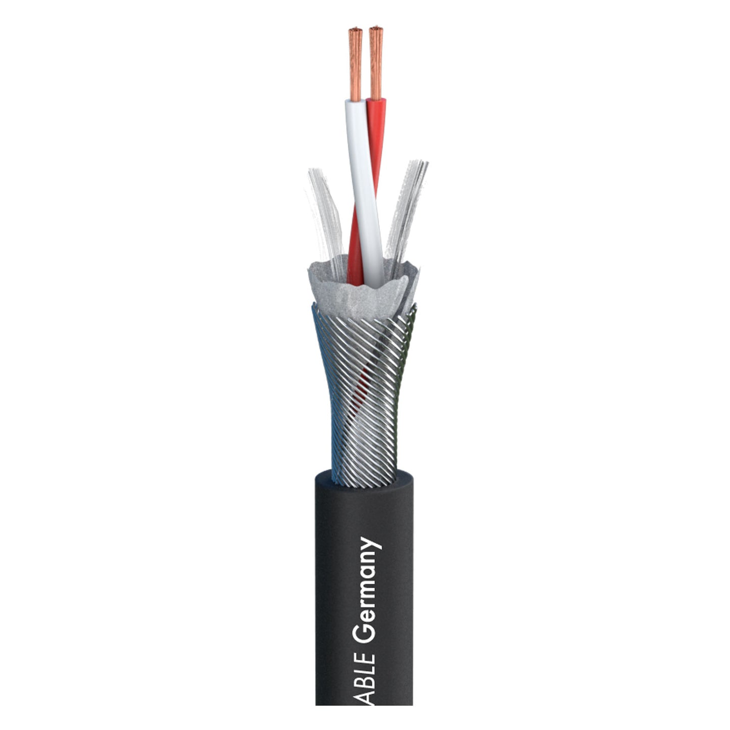 Mikrofono kabelis SC-Primus; 2 x 0,50 mm²; FRNC Ø 6,50 mm; juodas - 100 m ritė