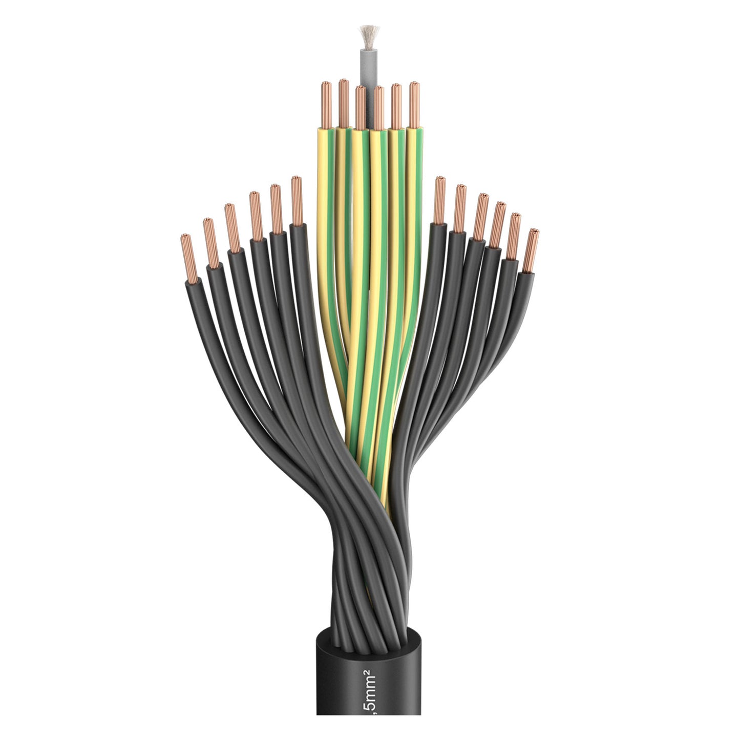 Load multicore SC-Atrium Flex; 18 x 2,50 mm²; Soft PVC, Ø 18,10 mm; juodas - 400 m ritė