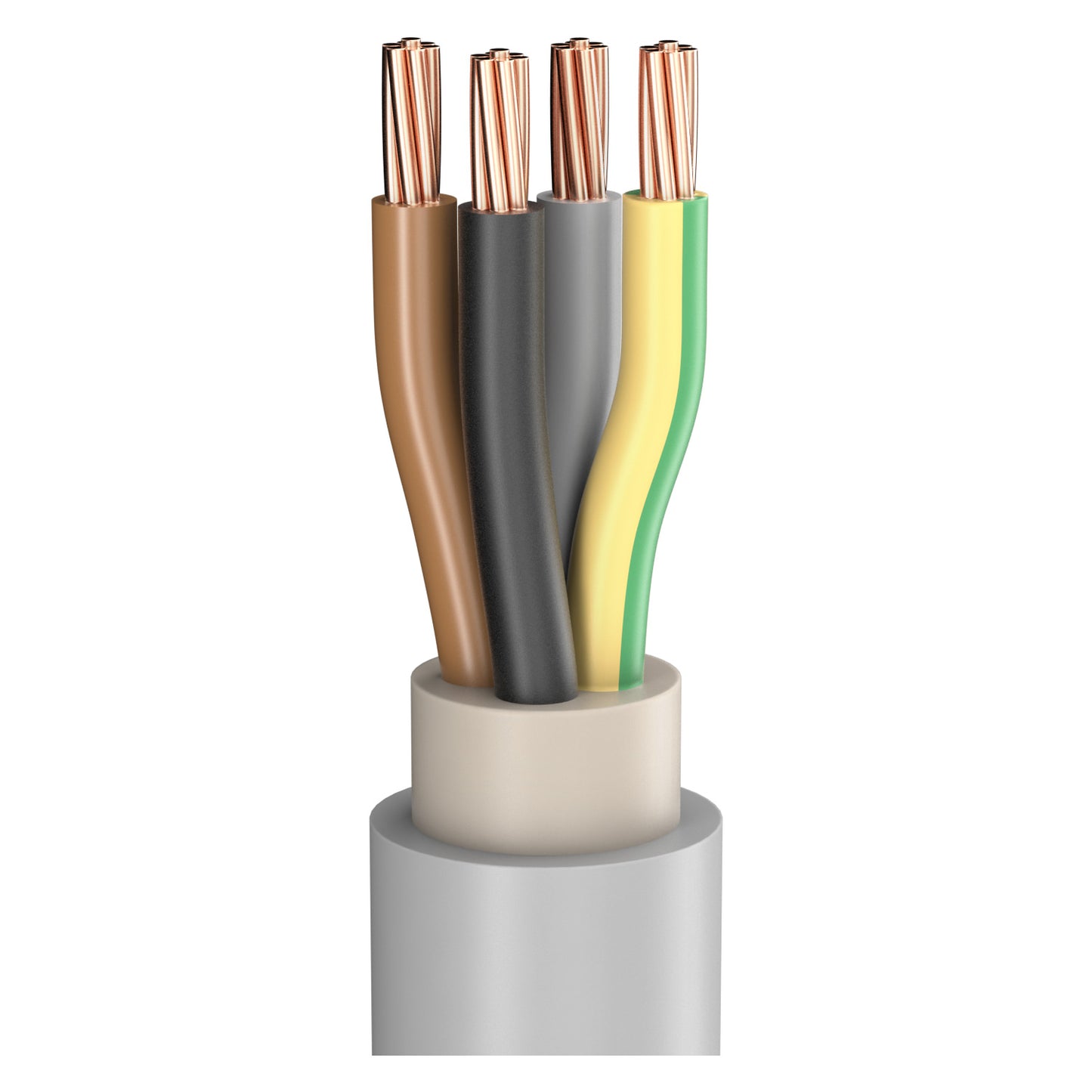 Power Lead NYM-J; 4 x 25.00 mm²; PVC, flame-retardant, Ø 24,90 mm; pilkas; Eca