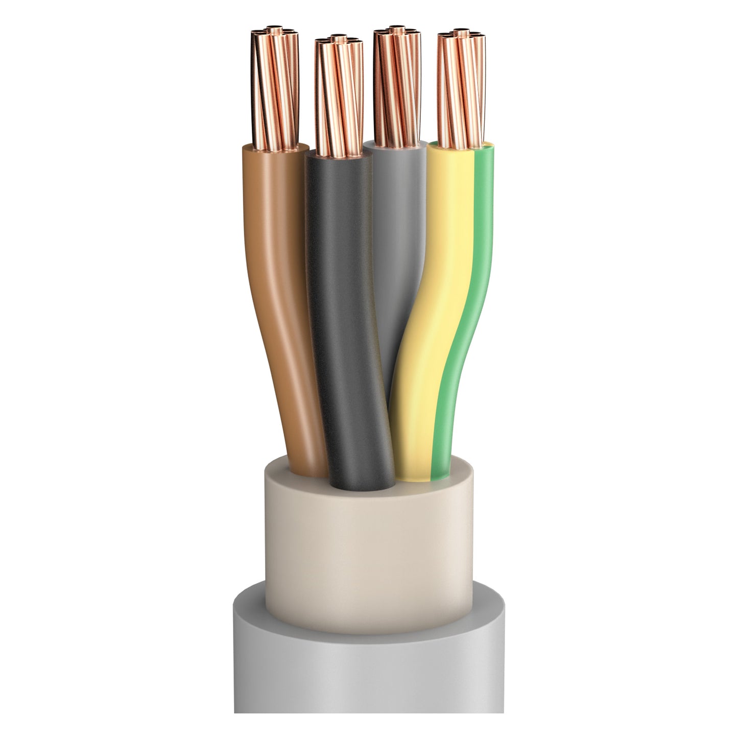 Power Lead NYM-J; 4 x 35.00 mm²; PVC, flame-retardant, Ø 27,80 mm; pilkas; Eca
